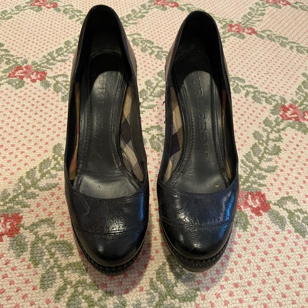 Black Burberry heels